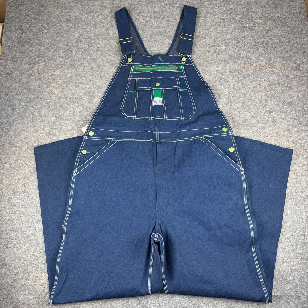 Vintage Liberty Bib Overalls Denim Workwear Made in Russia Mens 42x30